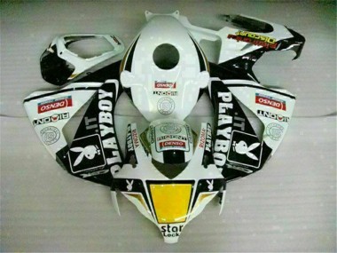 Billigste Weiß Schwarz Playboy Honda CBR 1000 RR 2008-2011 Verkleidung