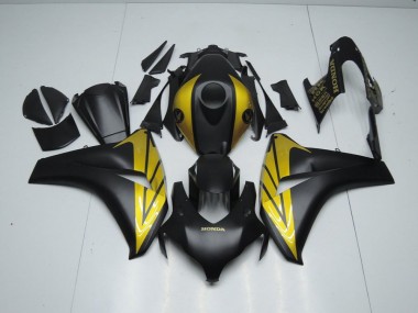 Billigste Matt Schwarz und Gold Honda CBR 1000 RR 2008-2011 Verkleidungen